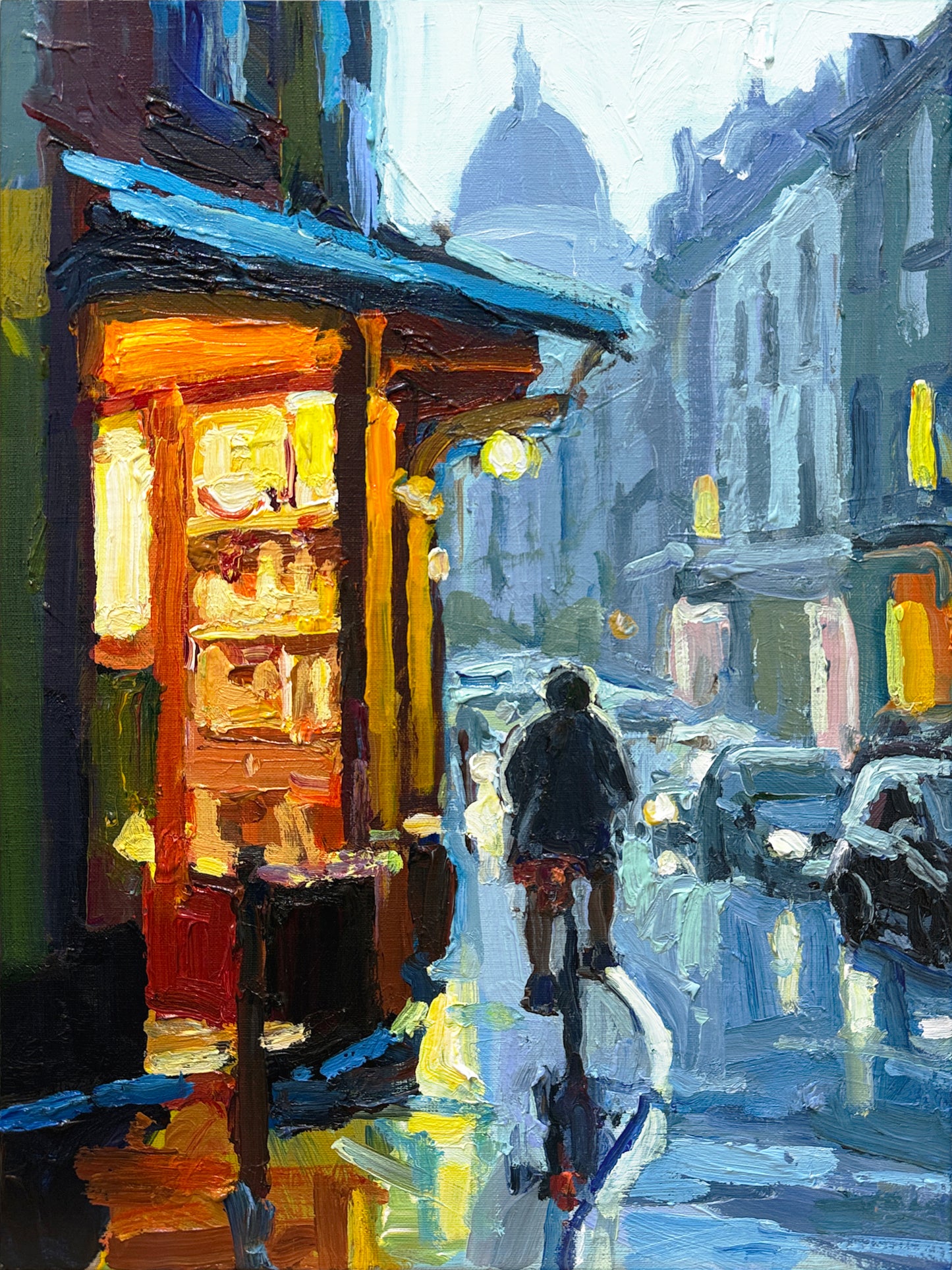 Cyclist at Dusk
