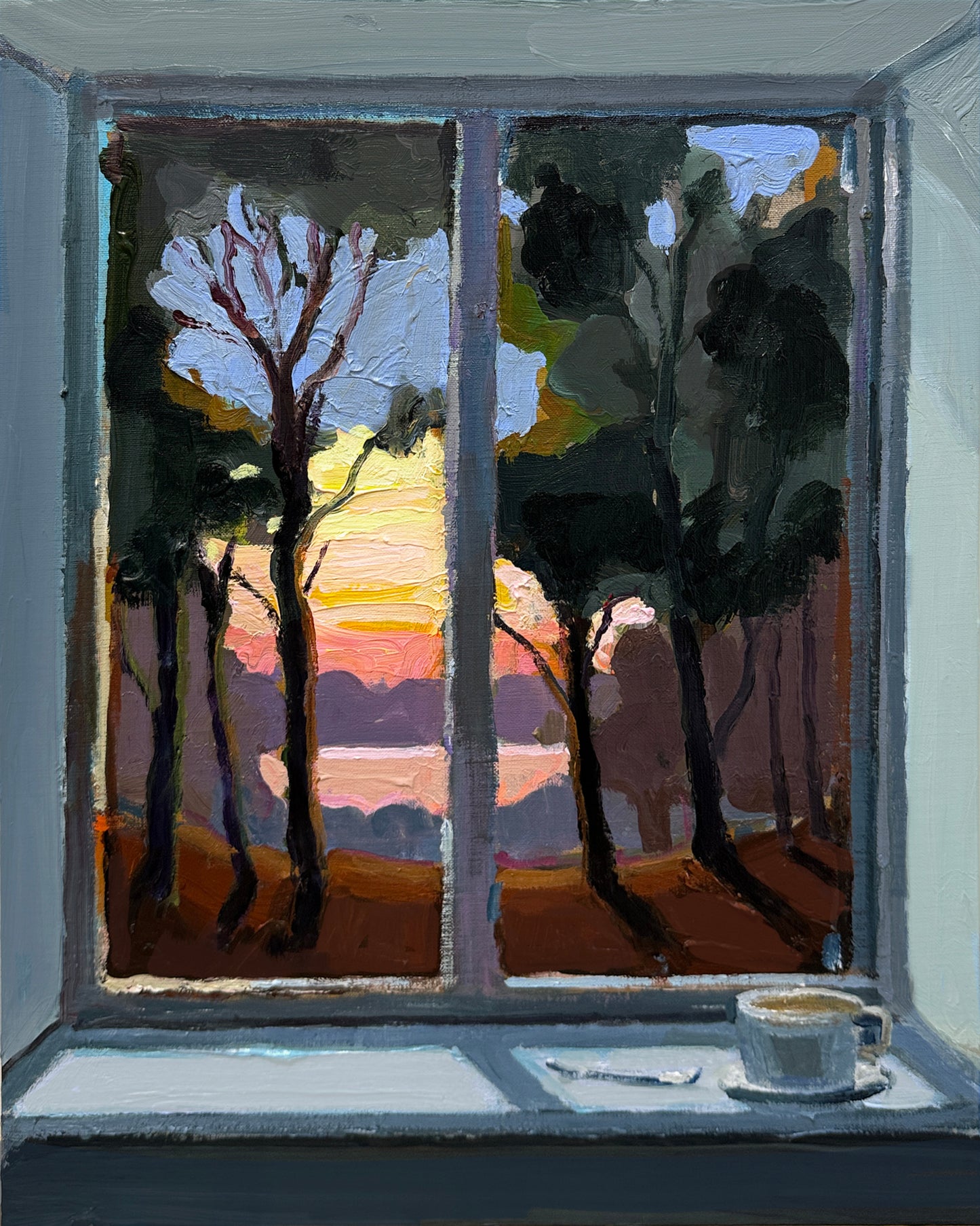 First Light Through Eucalyptus