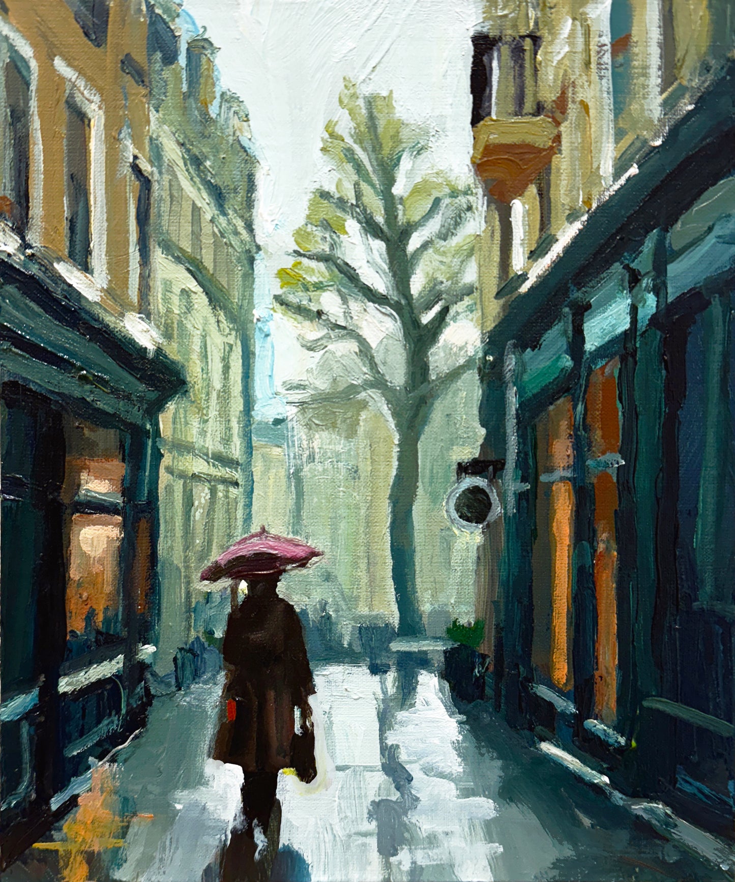 Rainy Walk Near République