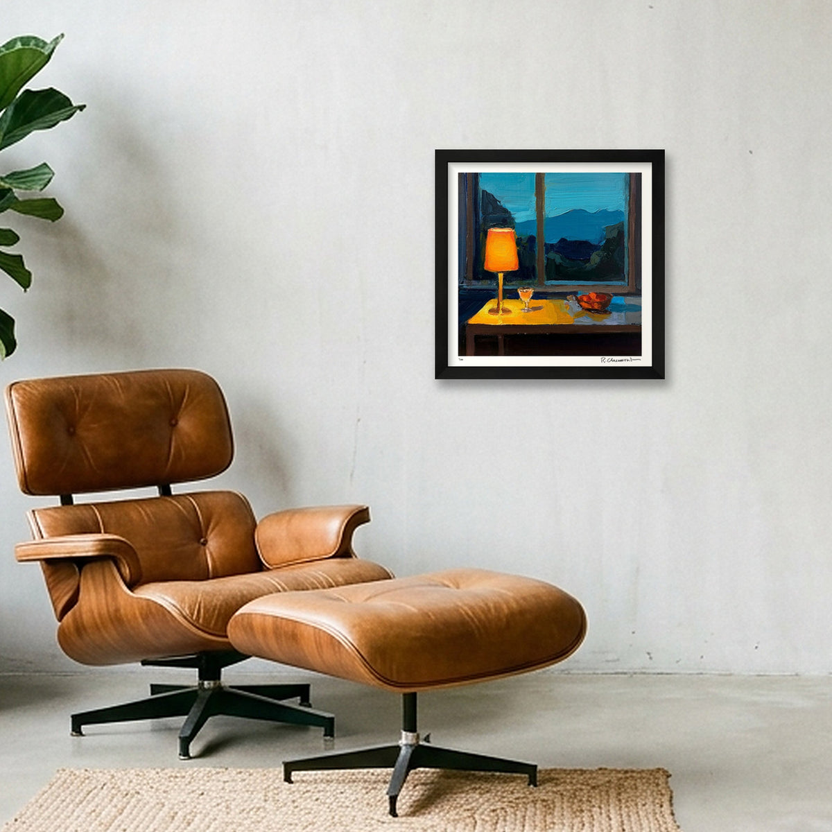 (HP) Midnight Reset_15-5x15-5 — 30×30cm, 12×12" Black Frame