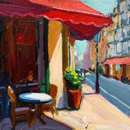 Red Awning on the Left Bank