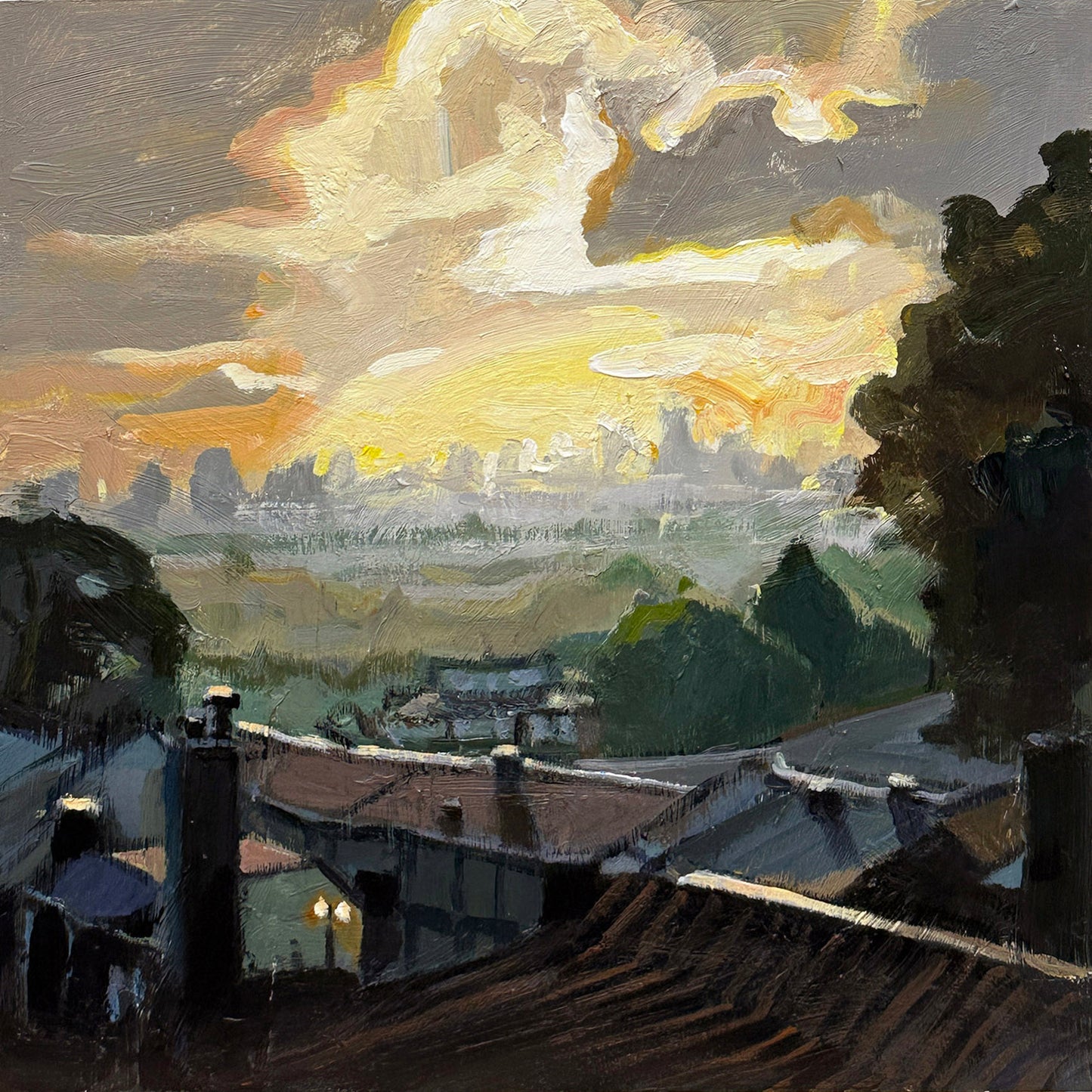 Midnight Garden, Morning City Skyline, The Quiet Launch