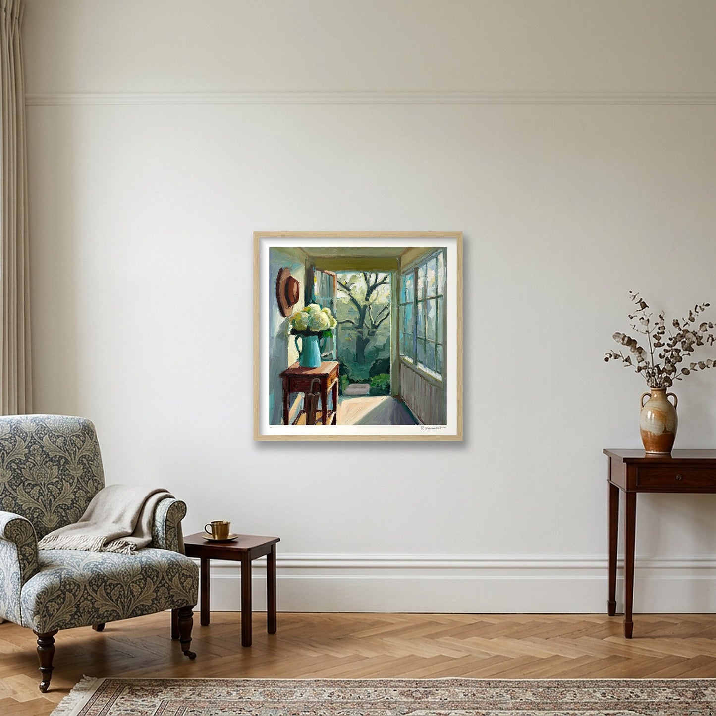 Between Two Worlds — 50×50cm, 20×20" Oak Frame
