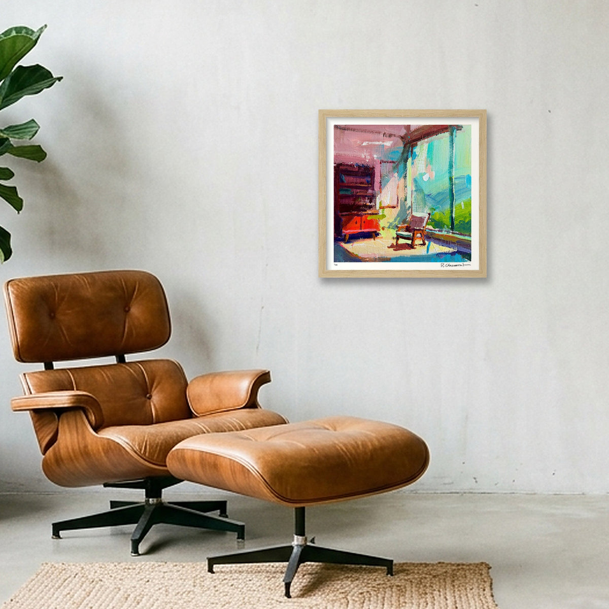 (HP) A Place to Sit_15-2x15-2 — 30×30cm, 12×12" Oak Frame