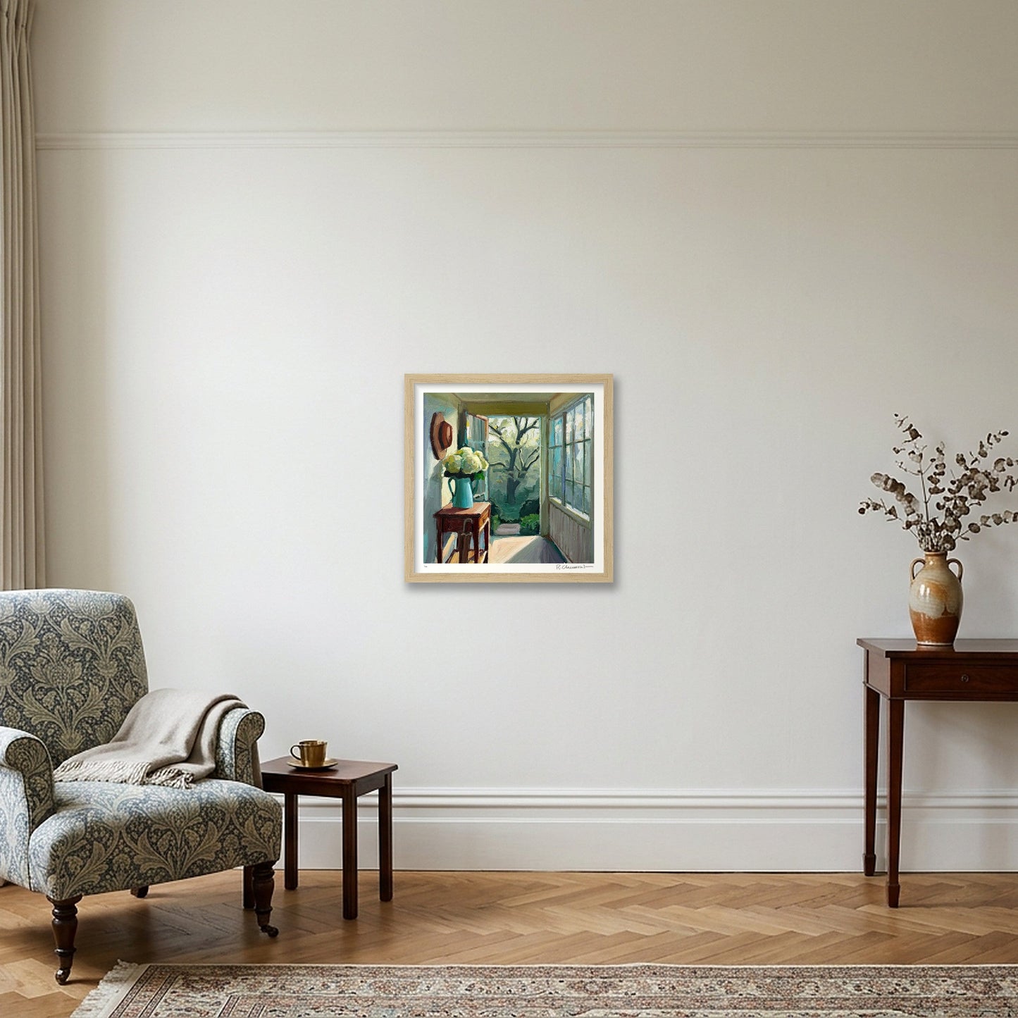 Between Two Worlds — 30×30cm, 12×12" Oak Frame